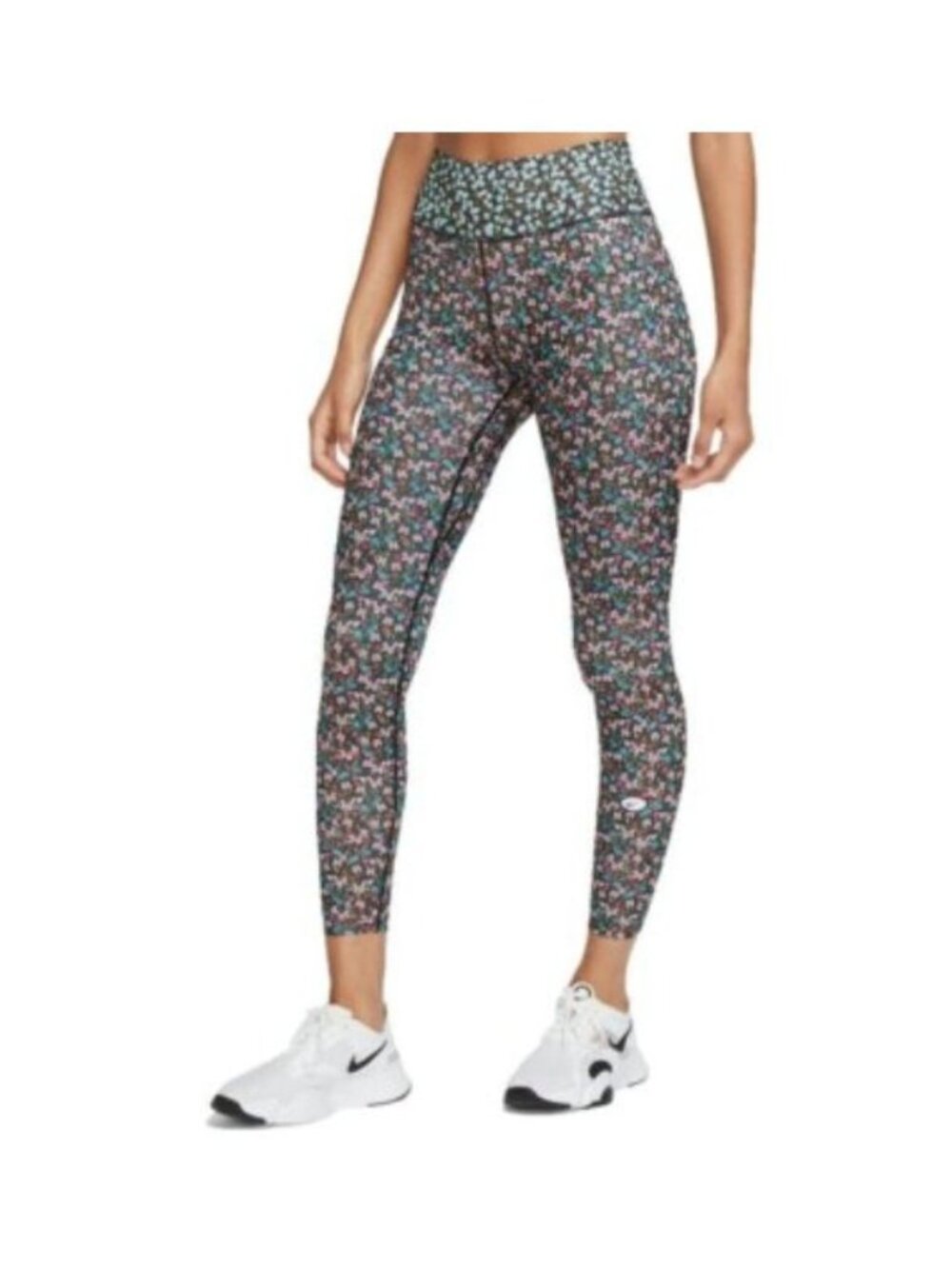 NIKE ONE 7/8 femme floral mixed print leggings size S